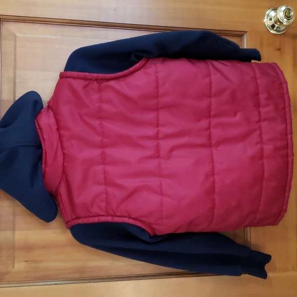 POLO USPA Puffer Vest with Sweatshirt Sleeves & Hood Youth Size 7 - Picture 7 of 7